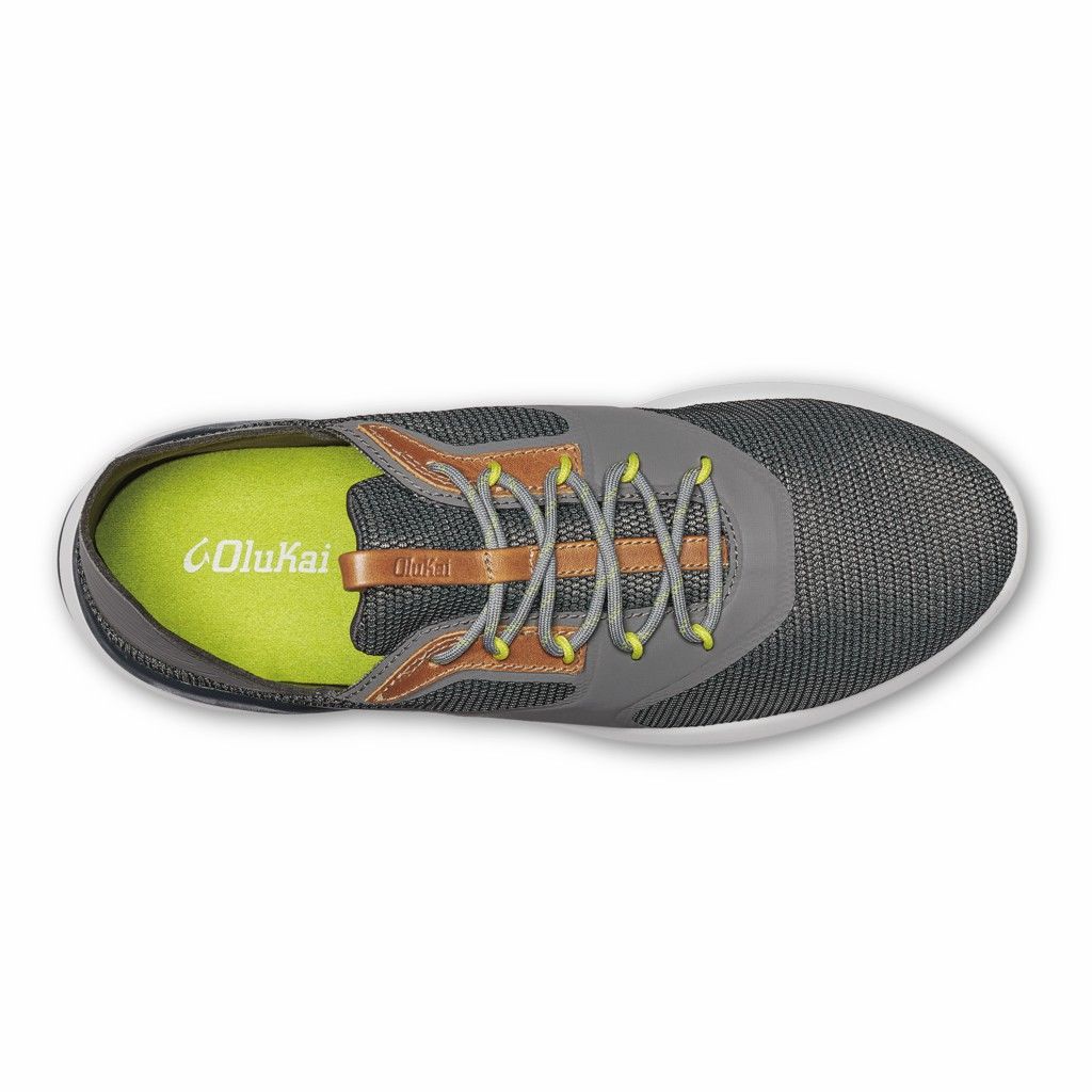 Zapatos Olukai Nihoa Lī - Zapatillas Hombre Grises 20963-841